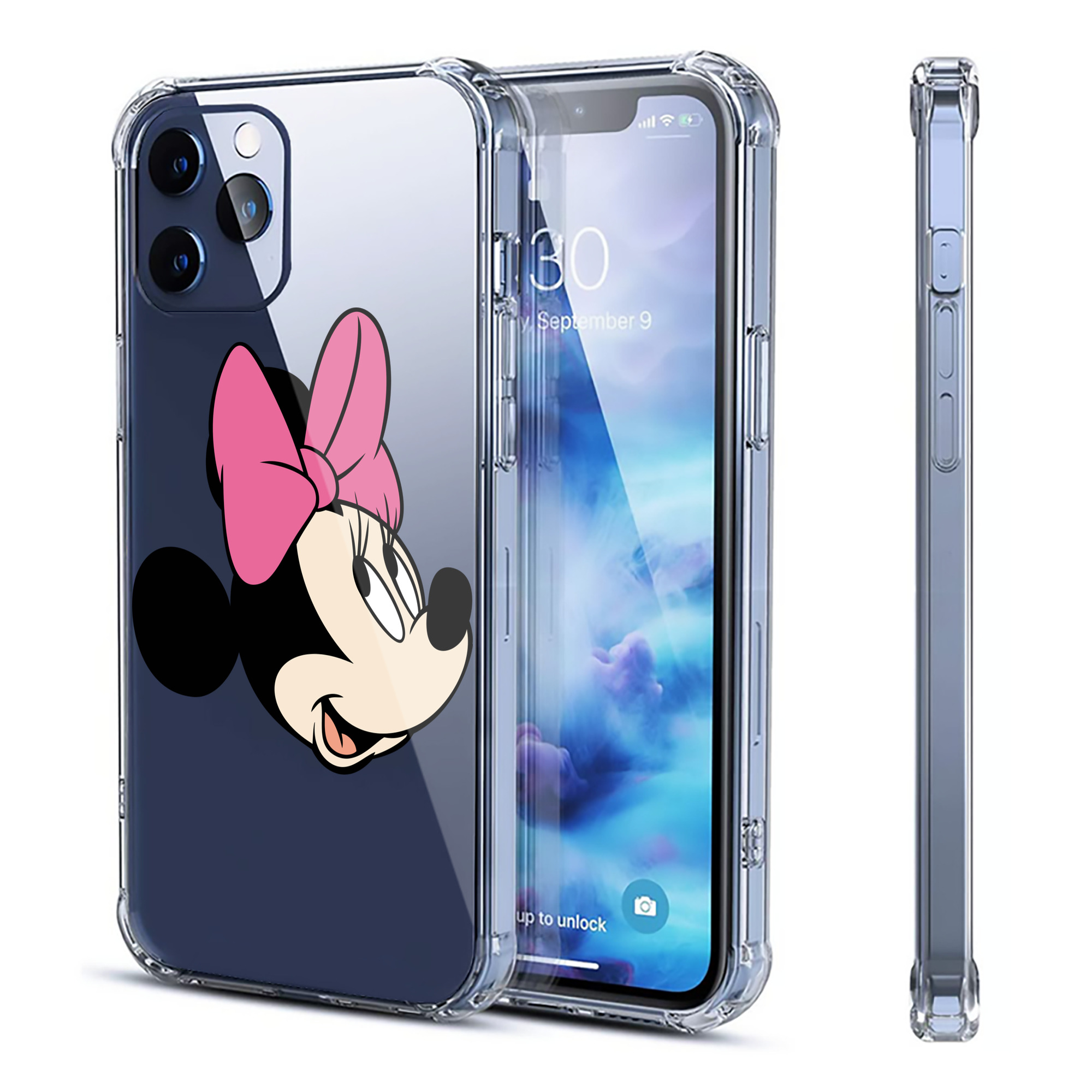 （画像用） ミッキーマウス Mickey Mouse 【iPhone 12シリーズ対応】透明スマホケース（クリアソフトケース）